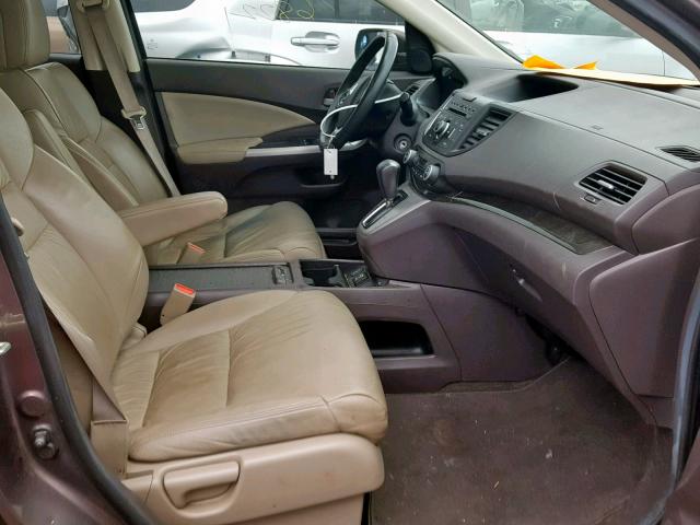 5J6RM3H74DL002136 - 2013 HONDA CR-V EXL TAN photo 5