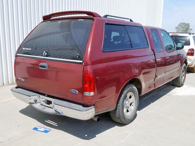 2FTRX17273CA46311 - 2003 FORD F150 BURGUNDY photo 4