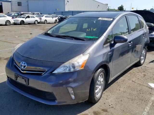 JTDZN3EU7D3257134 - 2013 TOYOTA PRIUS V CHARCOAL photo 2