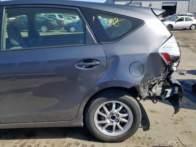 JTDZN3EU7D3257134 - 2013 TOYOTA PRIUS V CHARCOAL photo 9