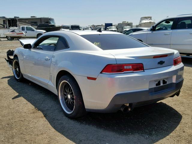 2G1FA1E32E9166347 - 2014 CHEVROLET CAMARO LS SILVER photo 3