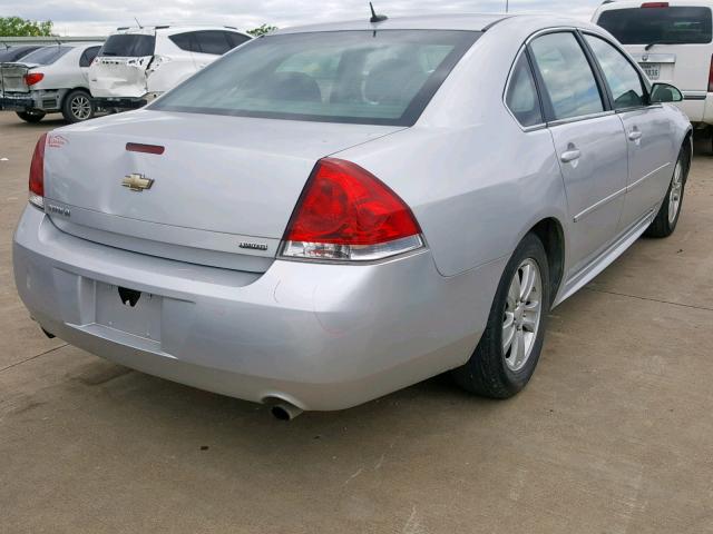 2G1WA5E3XE1174637 - 2014 CHEVROLET IMPALA LIM SILVER photo 4