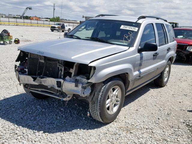 1J8GX48S54C259877 - 2004 JEEP GRAND CHER SILVER photo 2