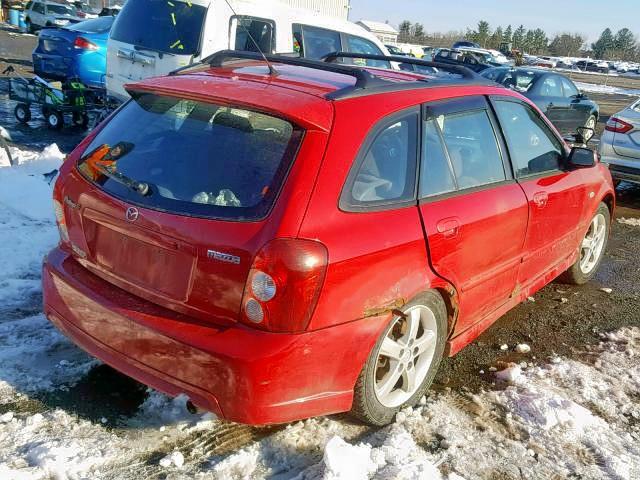 JM1BJ245621617911 - 2002 MAZDA PROTEGE PR RED photo 4