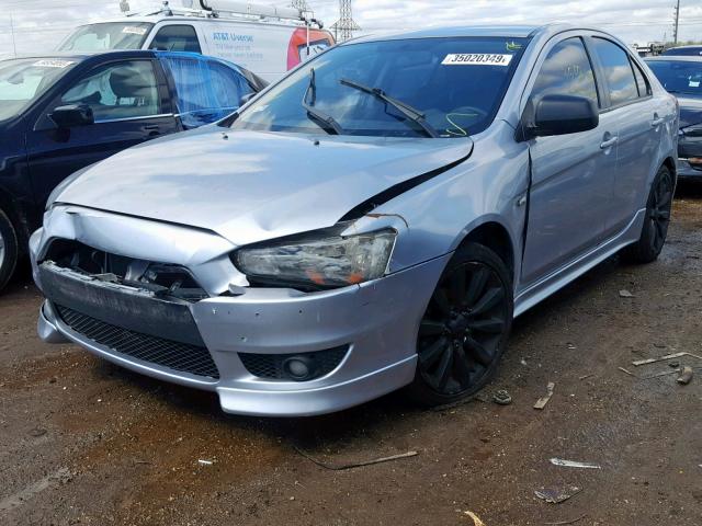 JA32X8HW8AU011512 - 2010 MITSUBISHI LANCER GTS SILVER photo 2