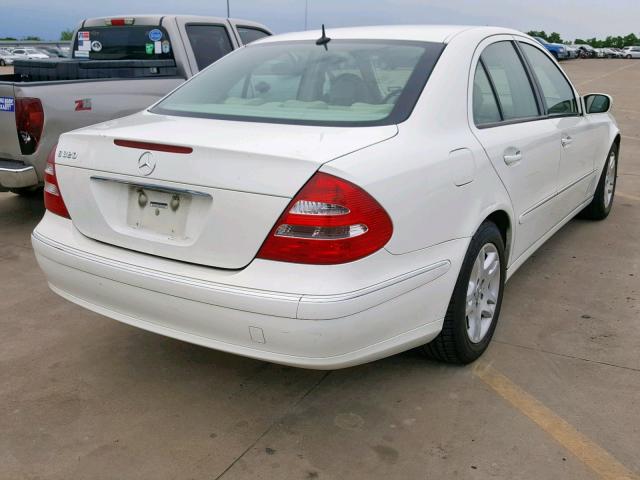 WDBUF65JX3A297148 - 2003 MERCEDES-BENZ E 320 WHITE photo 4