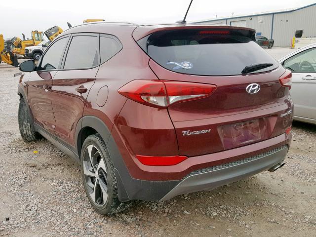 KM8J33A23GU184555 - 2016 HYUNDAI TUCSON LIM RED photo 3