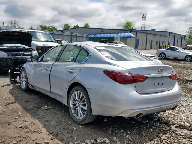 JN1EV7AP5JM365363 - 2018 INFINITI Q50 LUXE SILVER photo 3