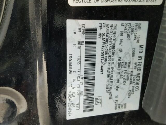 5LMFU27597LJ04497 - 2007 LINCOLN NAVIGATOR 黑色 照片 10