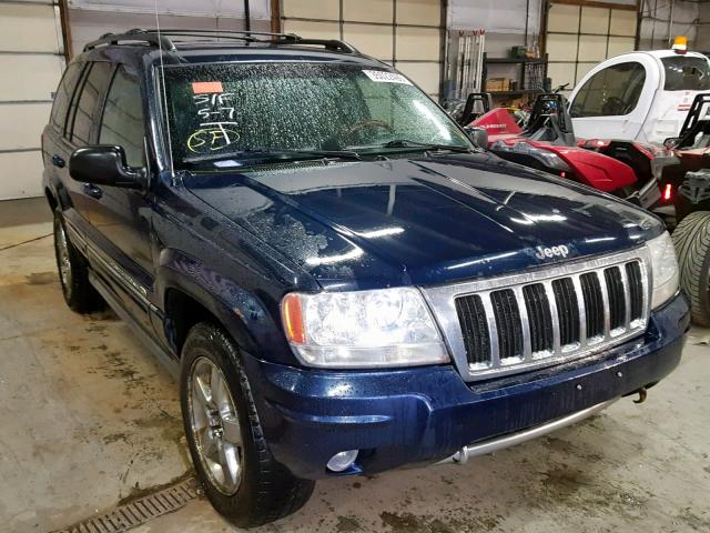 1J8GW68JX4C370561 - 2004 JEEP GRAND CHER BLUE photo 1