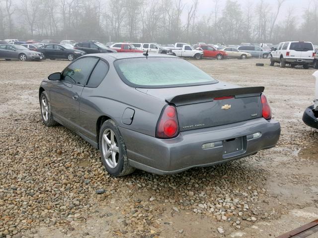 2G1WM15K669230535 - 2006 CHEVROLET MONTE CARL ნაცრისფერი ფოტო 3