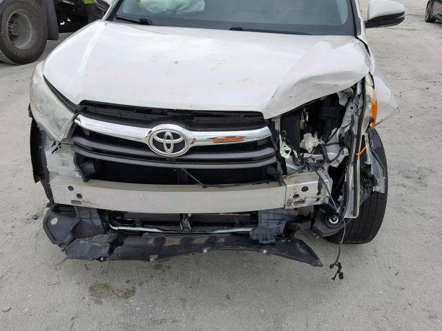 5TDZKRFH1ES013637 - 2014 TOYOTA HIGHLANDER WHITE photo 9