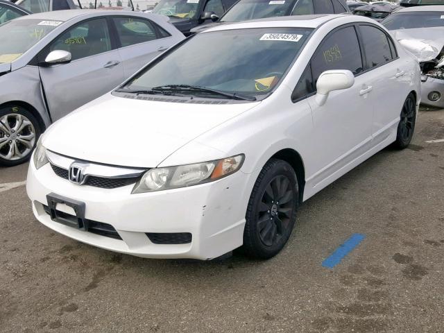 2HGFA16959H521339 - 2009 HONDA CIVIC EXL WHITE photo 2