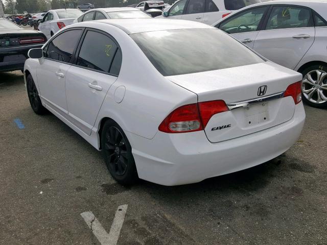 2HGFA16959H521339 - 2009 HONDA CIVIC EXL WHITE photo 3