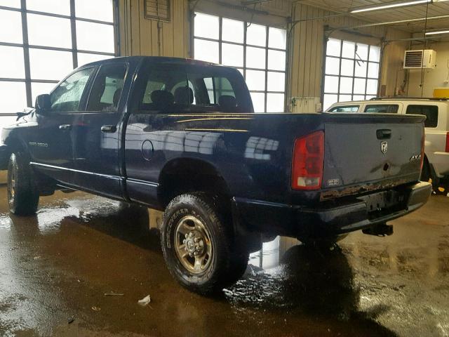 3D7KU28D84G229162 - 2004 DODGE RAM 2500 S BLUE photo 3