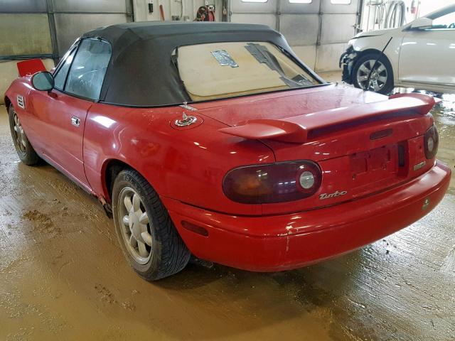 JM1NA3516L0113915 - 1990 MAZDA MX-5 MIATA RED photo 3