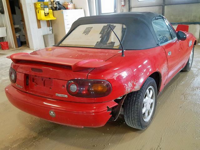 JM1NA3516L0113915 - 1990 MAZDA MX-5 MIATA RED photo 4