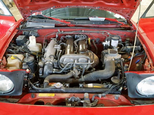 JM1NA3516L0113915 - 1990 MAZDA MX-5 MIATA RED photo 7