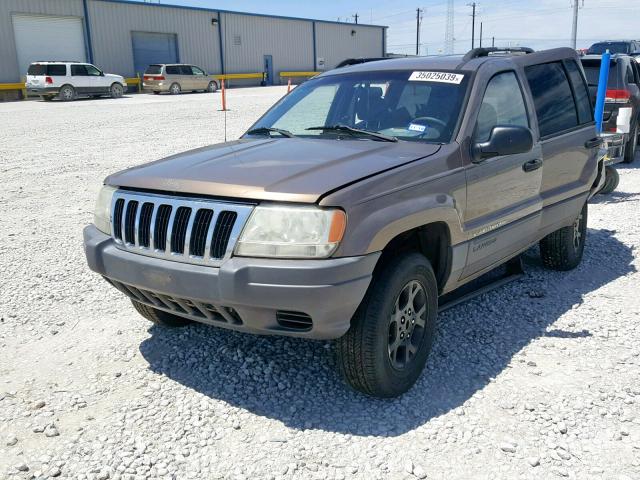 1J4GW48S31C661896 - 2001 JEEP GRAND CHER BROWN photo 2