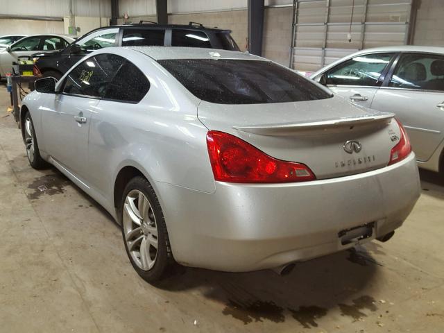 JNKCV64FX9M654296 - 2009 INFINITI G37 SILVER photo 3