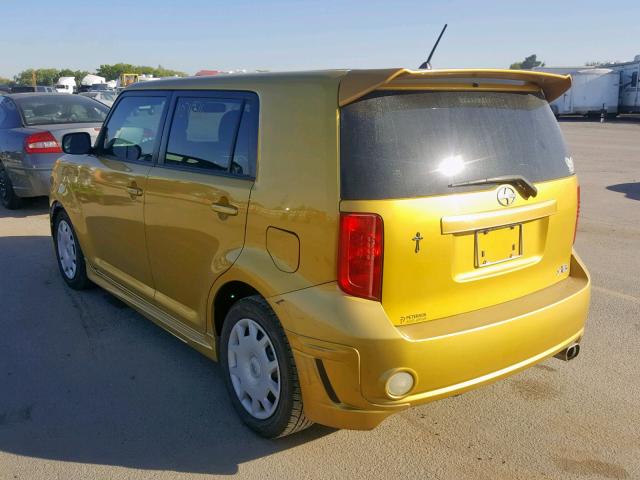 JTLKE50E881054286 - 2008 TOYOTA SCION XB 金色 照片 3