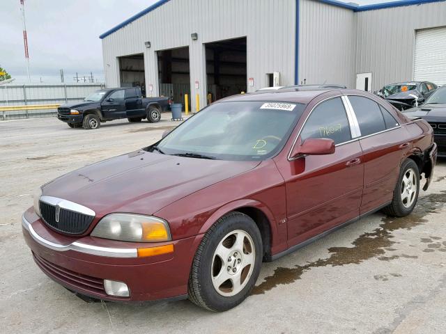 1LNHM87A1YY859353 - 2000 LINCOLN LS MAROON photo 2