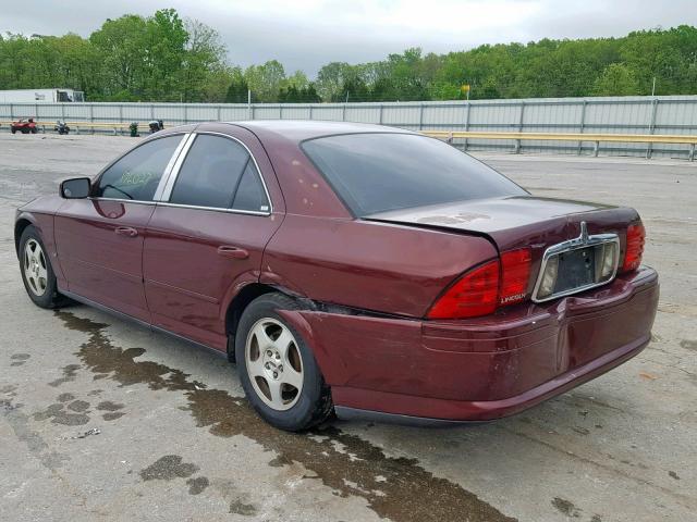 1LNHM87A1YY859353 - 2000 LINCOLN LS MAROON photo 3