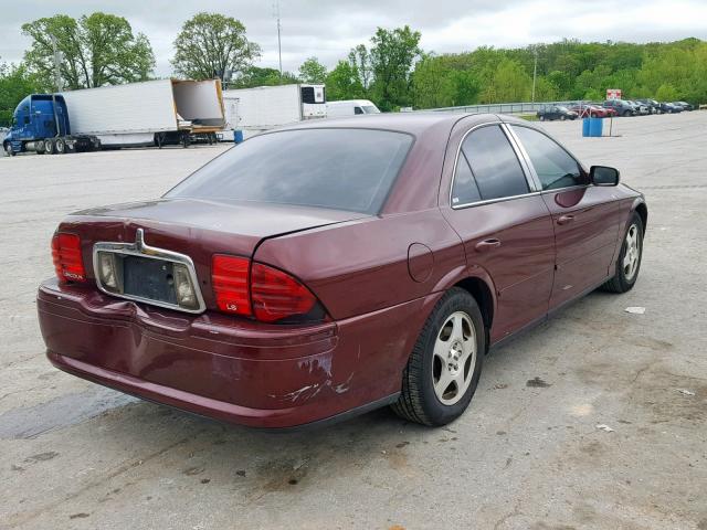 1LNHM87A1YY859353 - 2000 LINCOLN LS MAROON photo 4