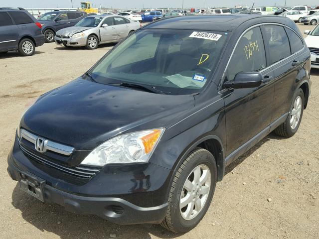 JHLRE38728C032117 - 2008 HONDA CR-V EXL BLACK photo 2