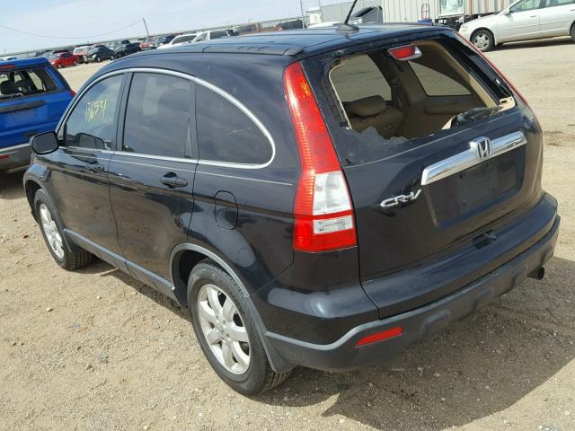 JHLRE38728C032117 - 2008 HONDA CR-V EXL BLACK photo 3