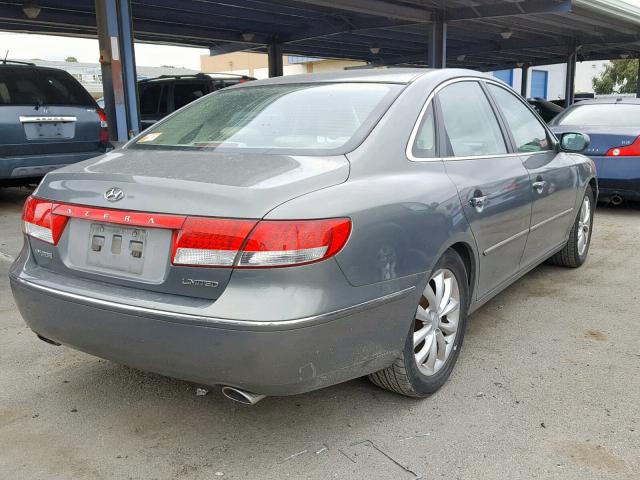 KMHFC46FX6A100528 - 2006 HYUNDAI AZERA SE GREEN photo 4