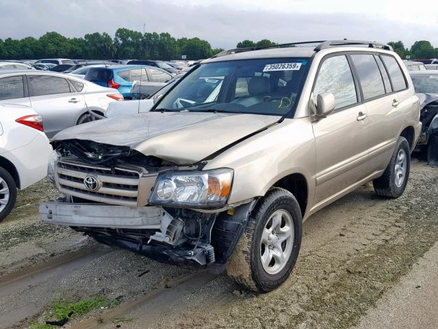 JTEGD21A860147029 - 2006 TOYOTA HIGHLANDER GOLD photo 2