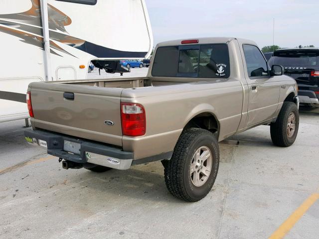 1FTYR10U34PB56516 - 2004 FORD RANGER BROWN photo 4