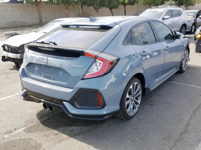 SHHFK7H48JU416643 - 2018 HONDA CIVIC SPOR GRAY photo 4