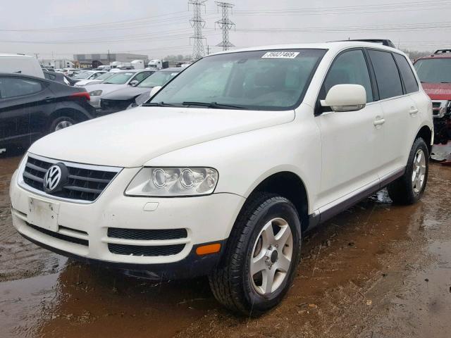 WVGBG77L45D007641 - 2005 VOLKSWAGEN TOUAREG 3. WHITE photo 2