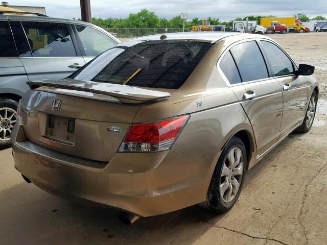 1HGCP368X8A076596 - 2008 HONDA ACCORD EXL TAN photo 4