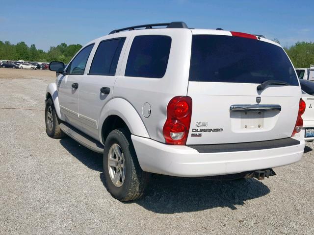 1D4HD48N85F506813 - 2005 DODGE DURANGO SL WHITE photo 3