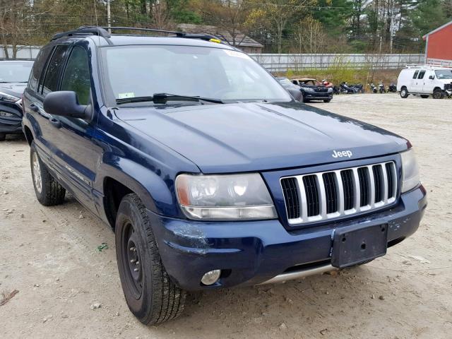 1J4GW48S34C215929 - 2004 JEEP GRAND CHER BLUE photo 1