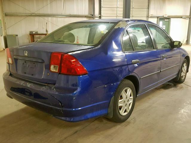 2HGES16314H580515 - 2004 HONDA CIVIC DX V BLUE photo 4