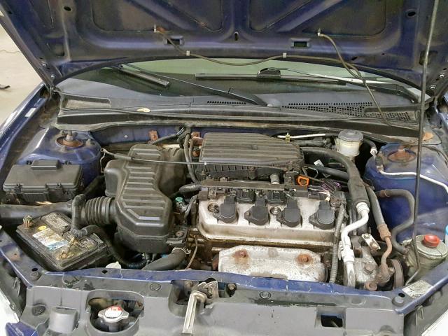 2HGES16314H580515 - 2004 HONDA CIVIC DX V BLUE photo 7