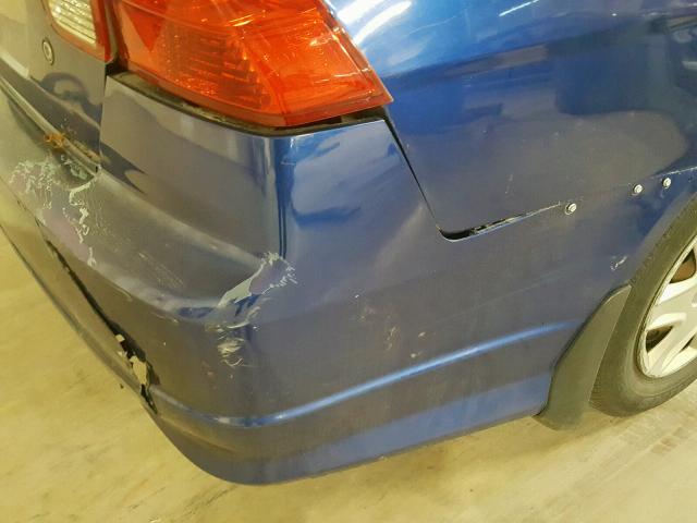 2HGES16314H580515 - 2004 HONDA CIVIC DX V BLUE photo 9