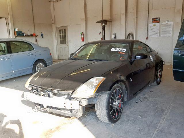 JN1AZ34D64T151120 - 2004 NISSAN 350Z COUPE BLACK photo 2