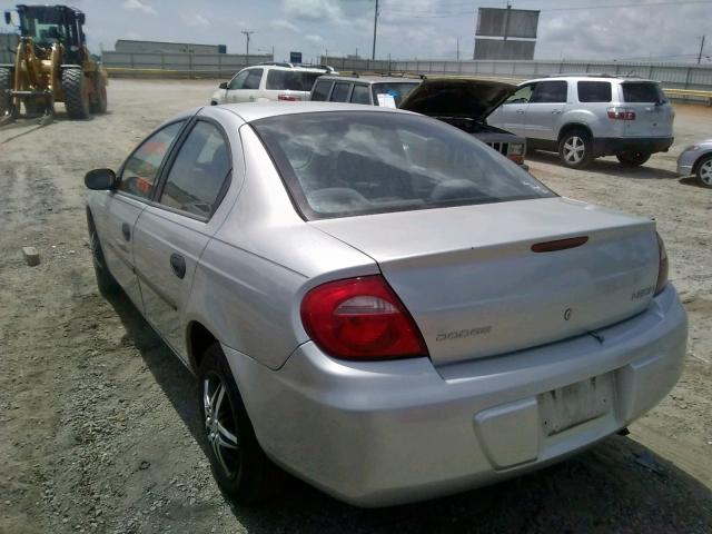 1B3ES26CX3D223075 - 2003 DODGE NEON SE SILVER photo 3