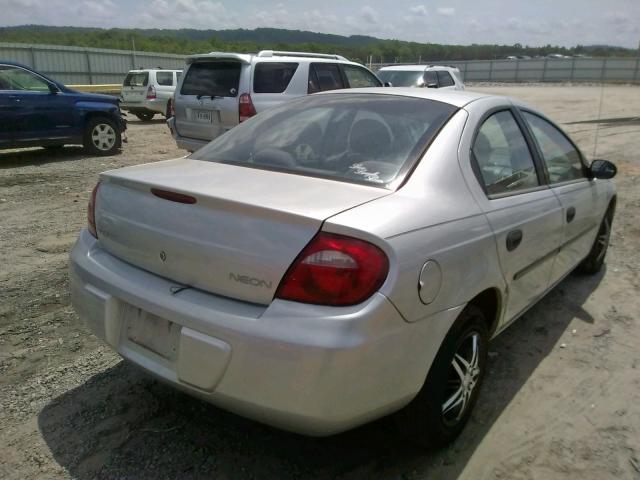 1B3ES26CX3D223075 - 2003 DODGE NEON SE SILVER photo 4