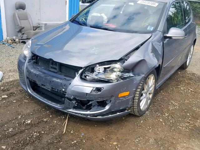 WVWFV71KX7W001510 - 2007 VOLKSWAGEN NEW GTI FA GRAY photo 9