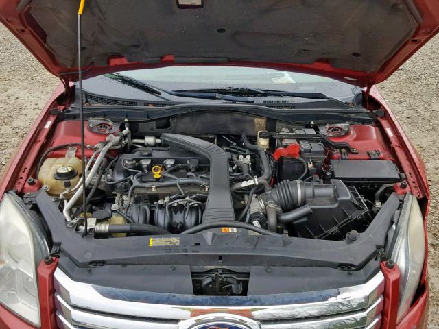 3FAHP06Z18R125319 - 2008 FORD FUSION S RED photo 7