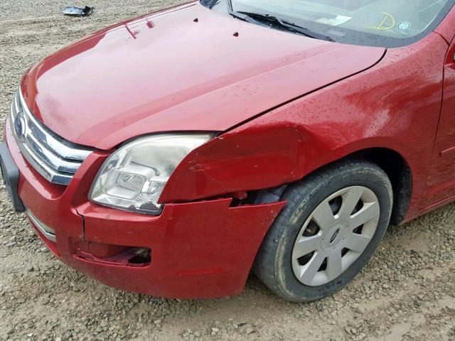 3FAHP06Z18R125319 - 2008 FORD FUSION S RED photo 9