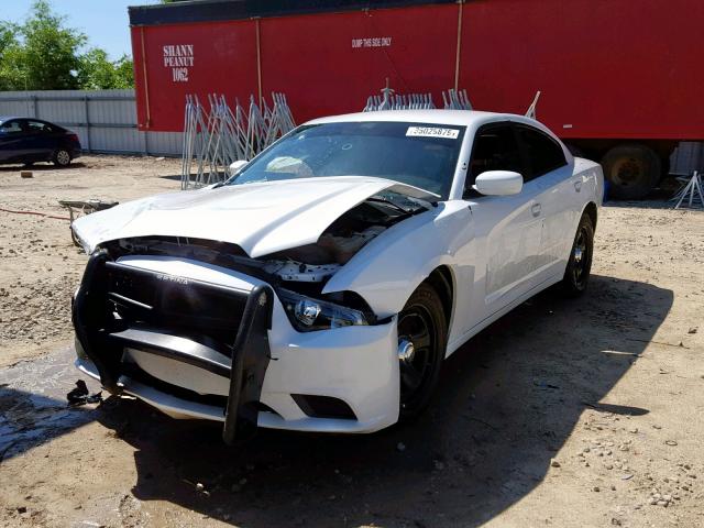 2C3CDXAT5EH367700 - 2014 DODGE CHARGER PO WHITE photo 2