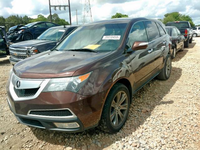 2HNYD2H79AH508155 - 2010 ACURA MDX ADVANC 勃艮第红 照片 2