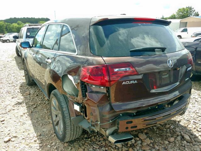 2HNYD2H79AH508155 - 2010 ACURA MDX ADVANC 勃艮第红 照片 3